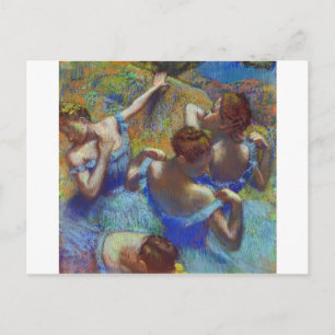 Dansar i blått, Edgar Degas Vykort