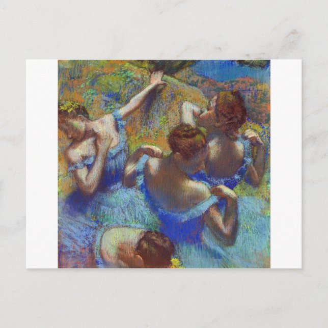 Dansar i blått, Edgar Degas Vykort (Framsida)