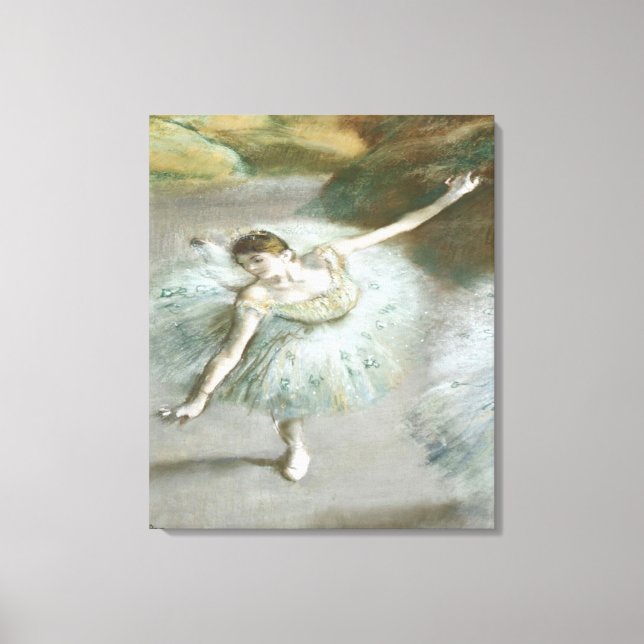 Dansar i Grönt av Edgar Degas Canvastryck (Framsida)