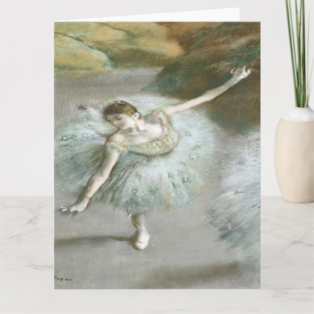 Dansar i Grönt av Edgar Degas Kort (Framsida)