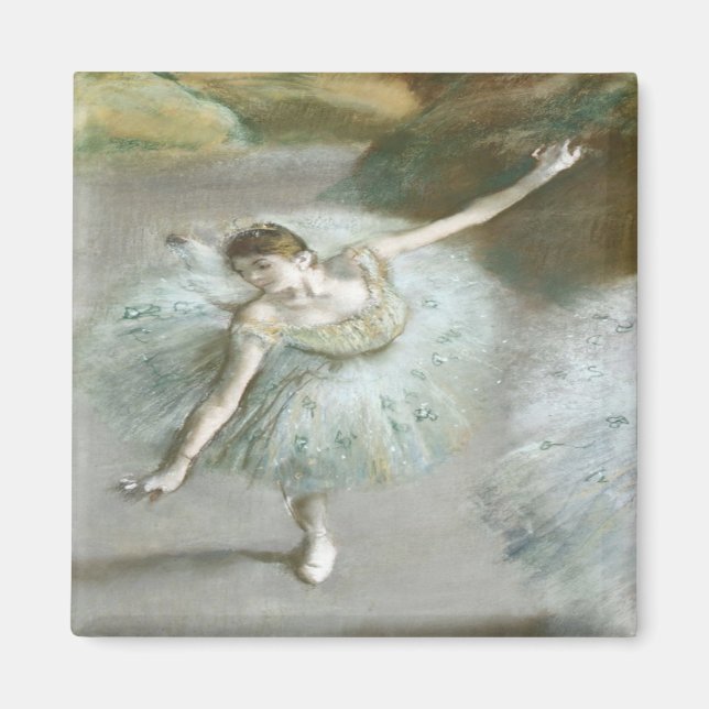 Dansar i Grönt av Edgar Degas Magnet (Framsidan)