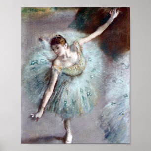 Dansar i Grönt av Edgar Degas Poster