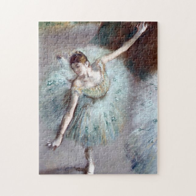 Dansar i Grönt av Edgar Degas Pussel (Vertikal)