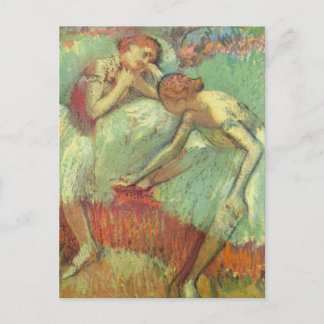 Dansar i Grönt av Edgar Degas, Vintage Ballet Vykort