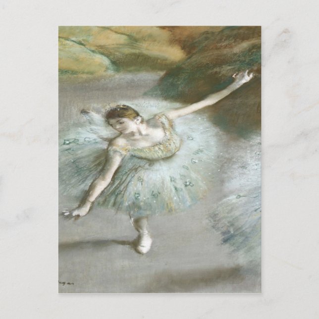 Dansar i Grönt av Edgar Degas Vykort (Framsida)