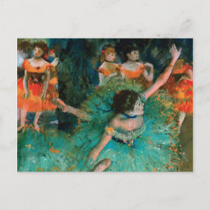 Dansar i Grönt av Edgar Degas Vykort