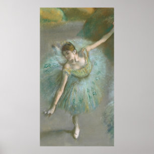 Dansar i Grönt Edgar Degas Poster