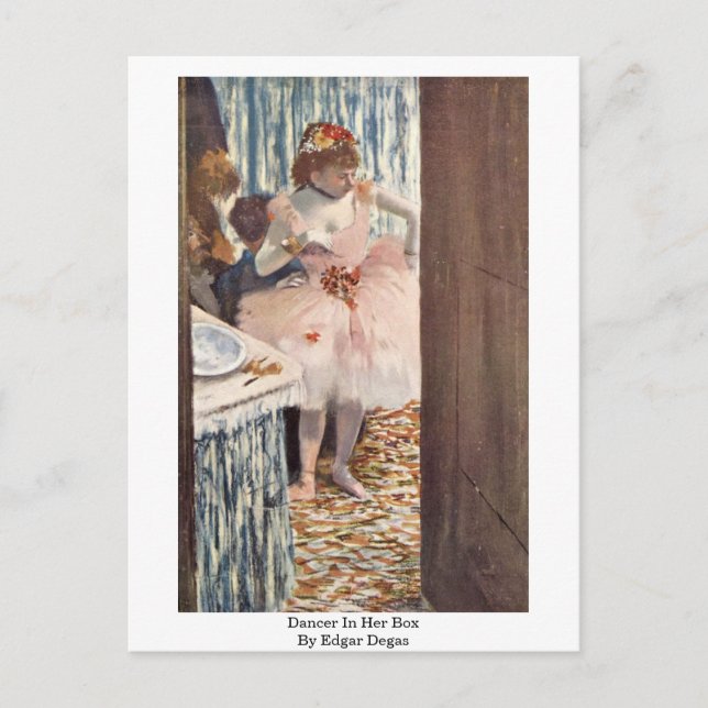 Dansar i hennes låda av Edgar Degas Vykort (Framsida)