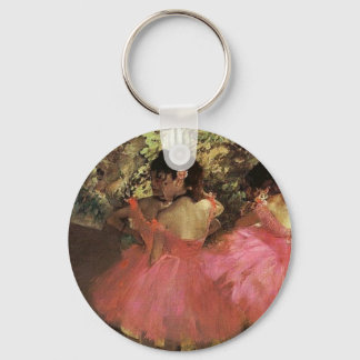Dansar i Rosa av Edgar Degas Keychain Nyckelring
