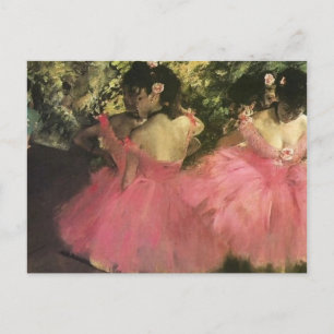 Dansar i Rosa av Edgar Degas Postcard Vykort