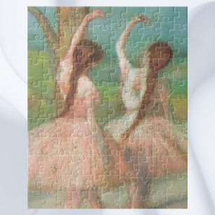 Dansar i Rosa av Edgar Degas, Vintage Ballet Art Pussel