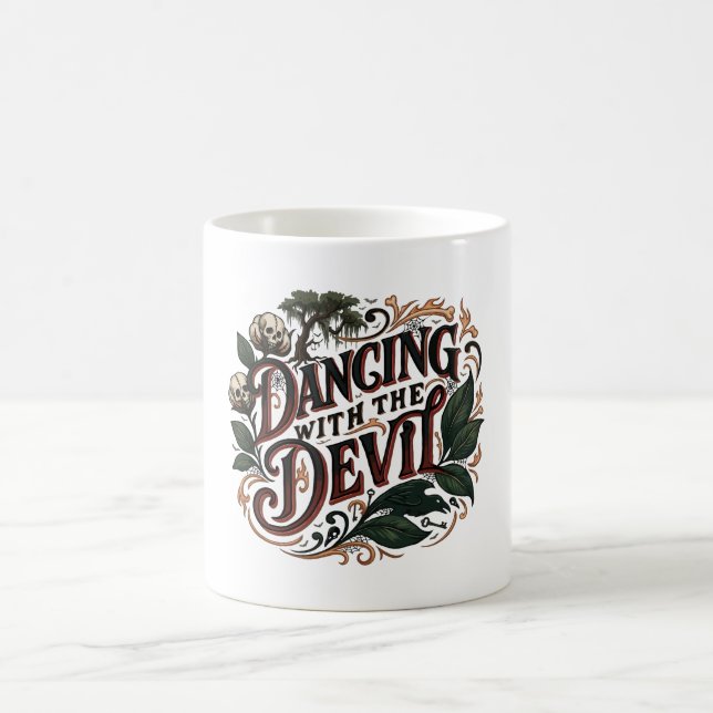 Dansar Med Djävulen Gotisk Konst Kaffemugg (Center)
