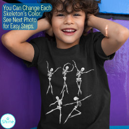 Dansar med skelett-balett-dansare roliga spooky-sp t shirt