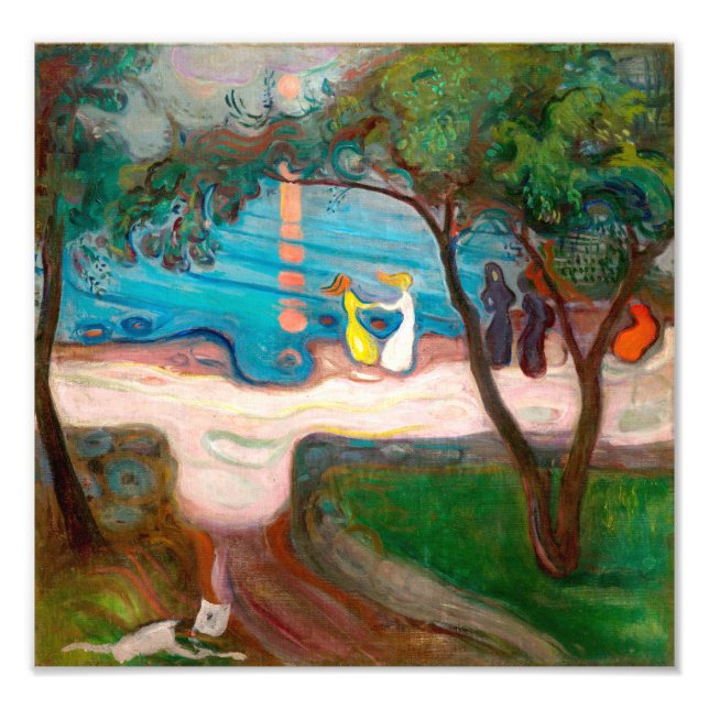 Dansar på en strand | Edvard Munch | Fototryck (Framsidan)