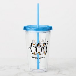 Dansar Penguins design Acrylic Tumbler Take Away Mugg