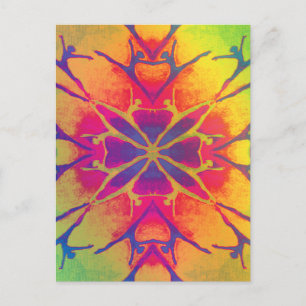 Dansar (regnbåge - Psykedelic2) Vykort