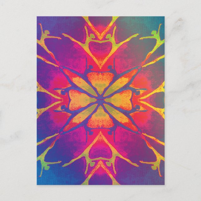 Dansar (Regnbåge - Psykedelic) Vykort (Framsida)