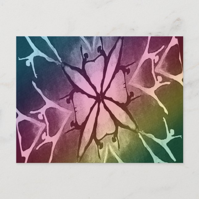 Dansar (regnbåge - vridning) vykort (Framsida)