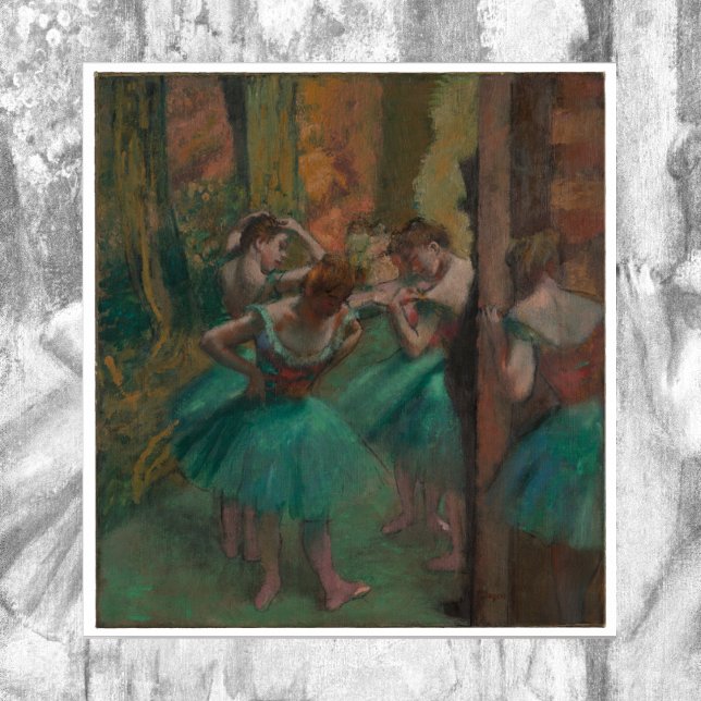 Dansar, Rosa och Grönt av Edgar Degas Poster (Skapare uppladdad)