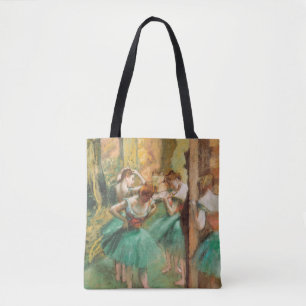 Dansar, Rosa och Grönt av Edgar Degas Tygkasse