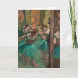 Dansar, Rosa och Grönt | Edgar Degas Kort