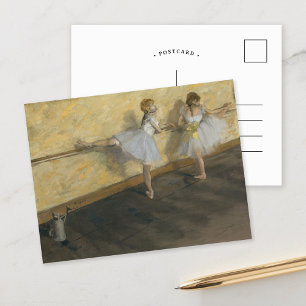 Dansar som är verksamma på barren   Edgar Degas Vykort