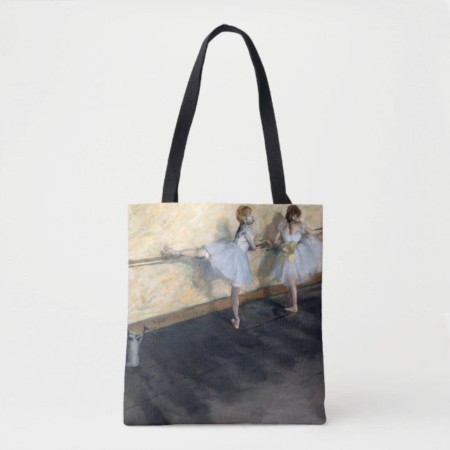 Dansar som är verksamma vid barren, Edgar Degas Tygkasse (Framsida)