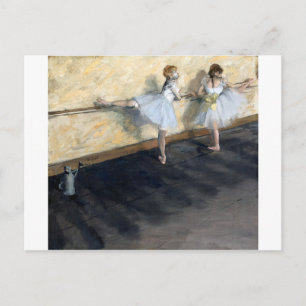 Dansar som är verksamma vid barren, Edgar Degas Vykort