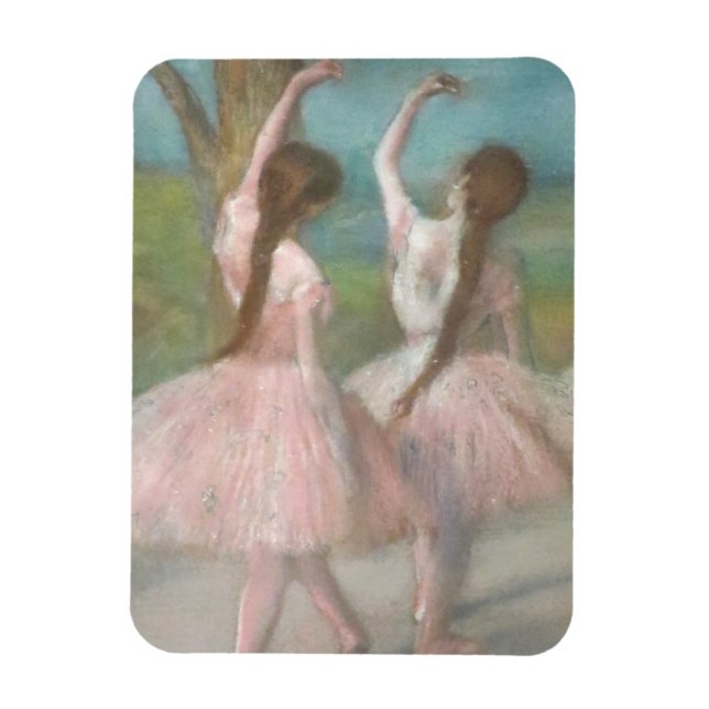 Dansar vid Rosa Edgar Degas Magnet (Vertikal)
