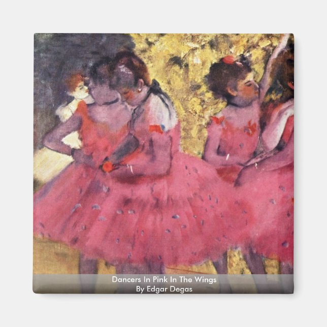 Dansar vid Rosa i Vingar av Edgar Degas Magnet (Framsidan)