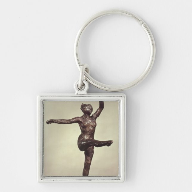 Dansare 1883 fyrkantig silverfärgad nyckelring (Framsidan)