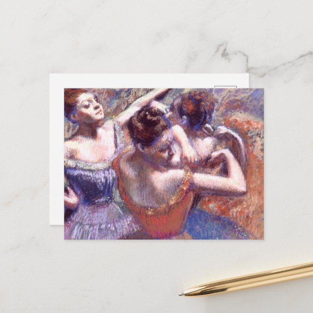 Dansare 1899 Edgar Degas Vykort (Fram/Back In Situ)
