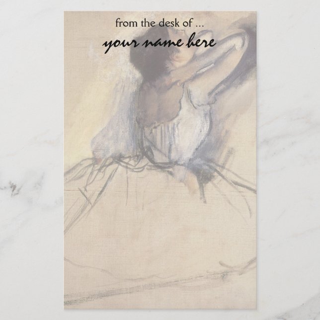 Dansare av Edgar Degas, vintageBallerinakonst Brevpapper (Framsida)