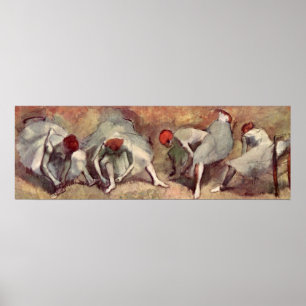 dansare binder skor. Edgar Degas Poster