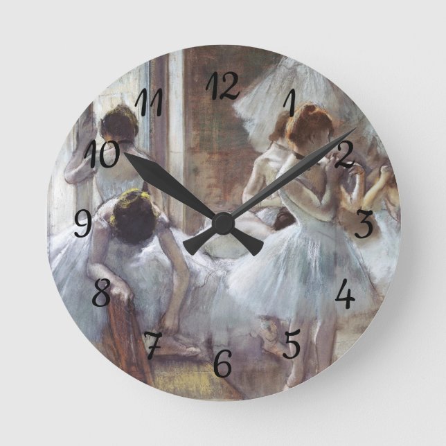 Dansare Edgar Degas  Rund Klocka (Framsida)