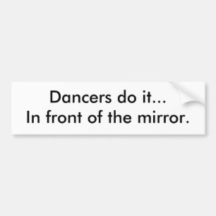 Dansare gör det… framme av spegeln bildekal