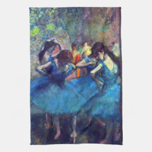 Dansare i blått av Edgar Degas, Vintage balettkons Kökshandduk