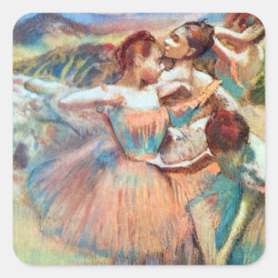 Dansare i ett landskap av Edgar Degas Fyrkantigt Klistermärke