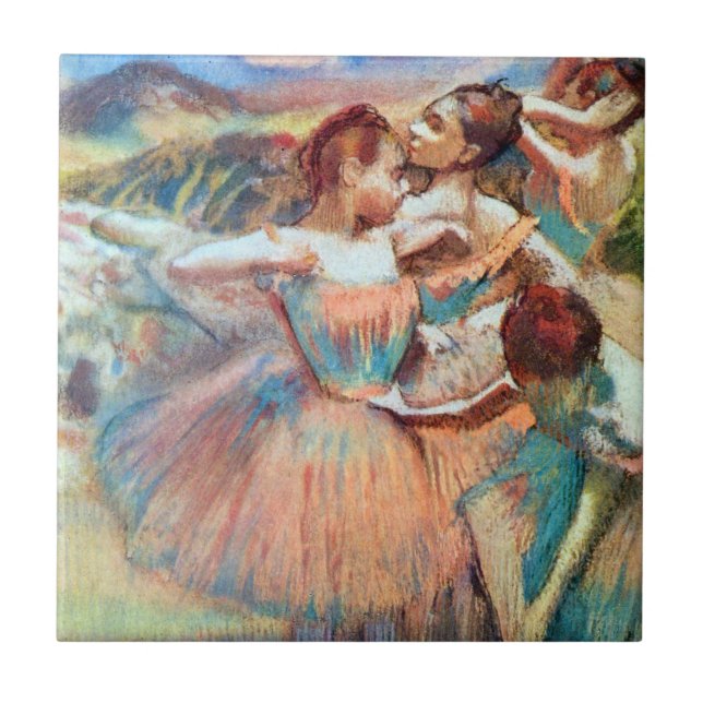 Dansare i ett landskap av Edgar Degas Kakelplatta (Framsidan)