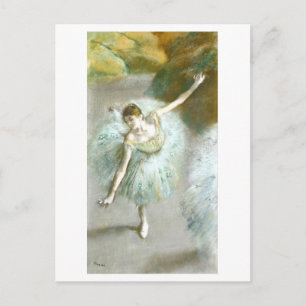Dansare i grön målning (1883) av Degas Vykort