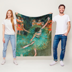Dansare i grönt av Edgar Degas Fleecefilt