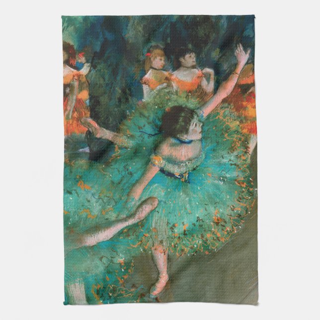 Dansare i grönt av Edgar Degas Kökshandduk (Vertikal)