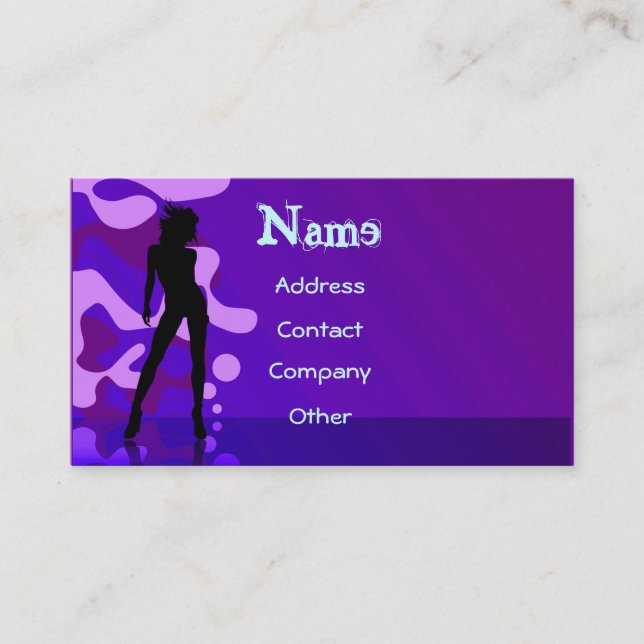 Dansare i lilor visitkort (Framsida)