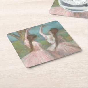 Dansare i rosa Edgar Degas Underlägg Papper Kvadrat