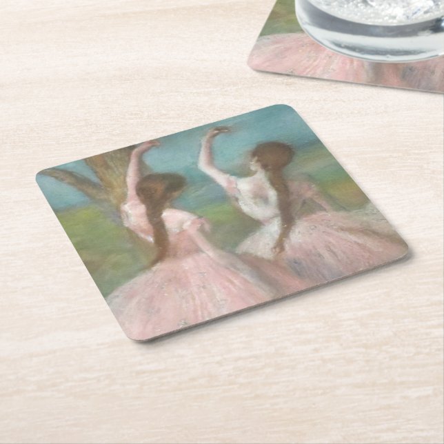 Dansare i rosa Edgar Degas Underlägg Papper Kvadrat (Vinklad)