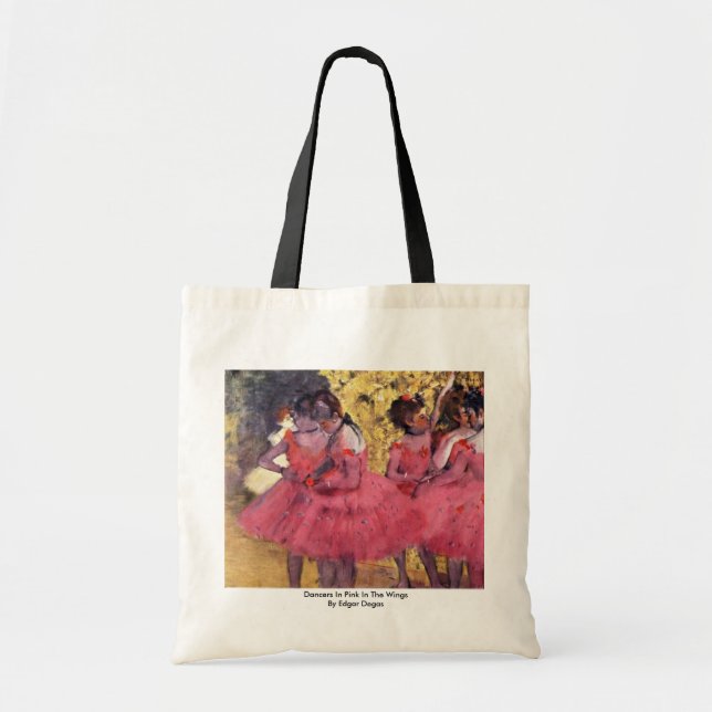 dansare i Rosa i Vinge efter Edgar Degas Tygkasse (Framsidan)