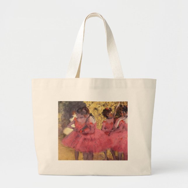 Dansare i rosor av Edgar Degas hänger lös Jumbo Tygkasse (Framsidan)
