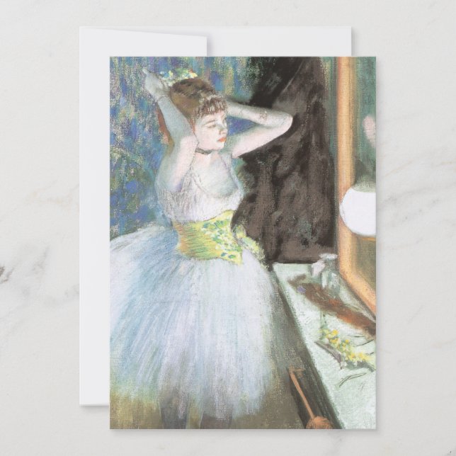 Dansare i sin påklädningsrum av Edgar Degas Inbjudningar (Framsida)
