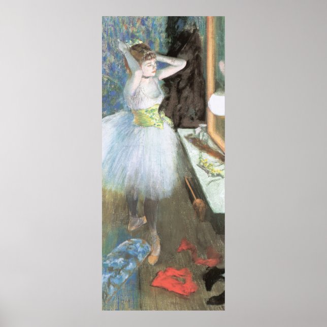 Dansare i sin påklädningsrum av Edgar Degas Poster (Framsidan)