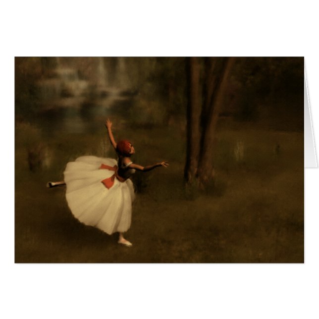 Dansare i trädgården hälsningskort (Framsidan Horizontal)